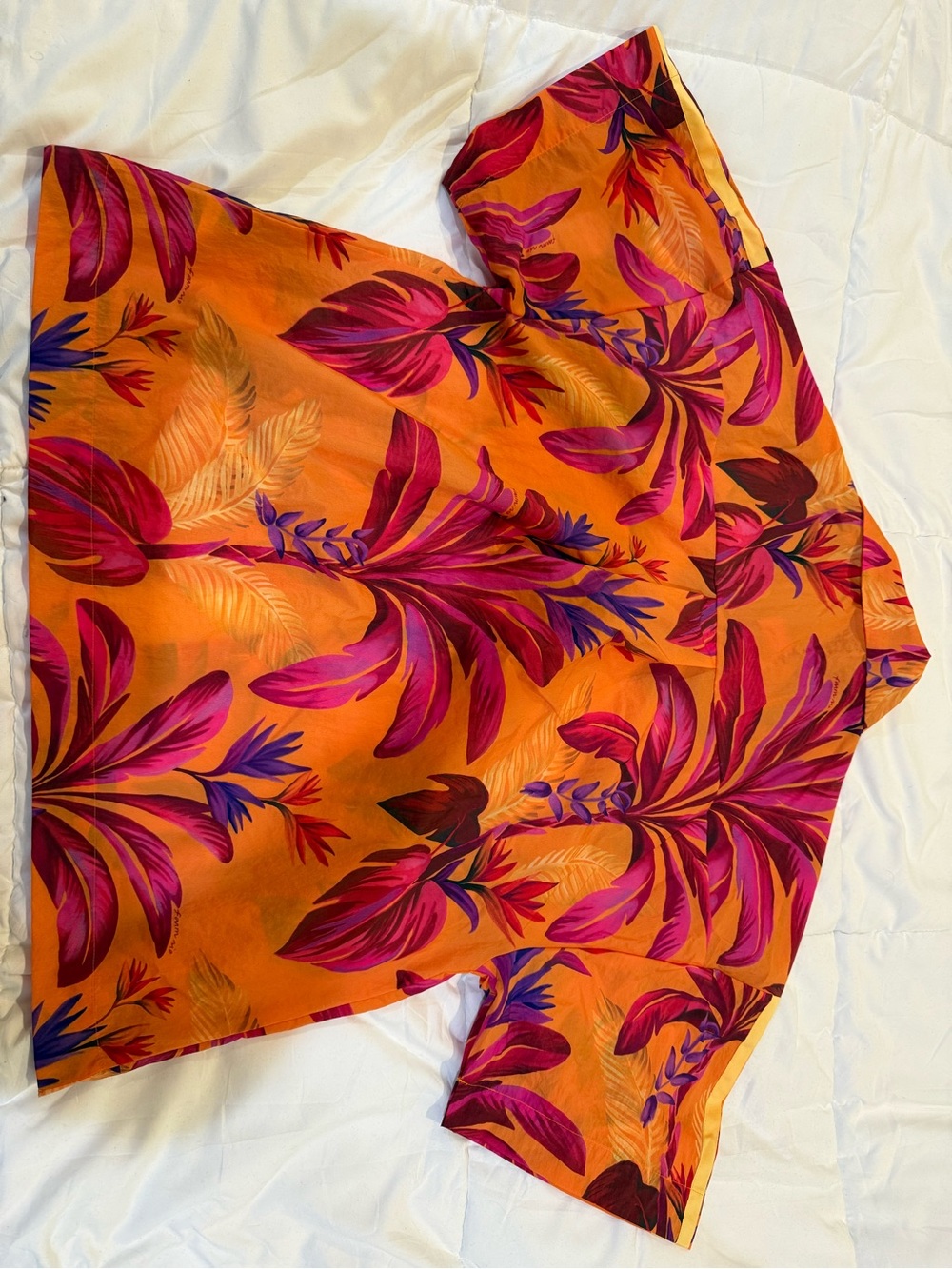 Adidas x Farm Rio Orange Tropical Print Oversized Overshirt - Picture 4 of 5